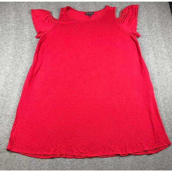 Lane Bryant Women's Red Cold Shoulder Dress Size 18/20 - Picture 1 of 6